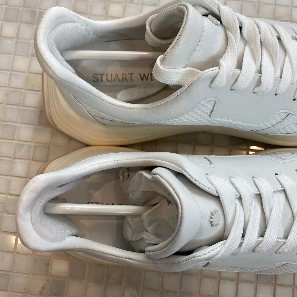 Stuart Weitzman Willow Runner Mesh & Leather Sneaker Brand New - Picture 5 of 12